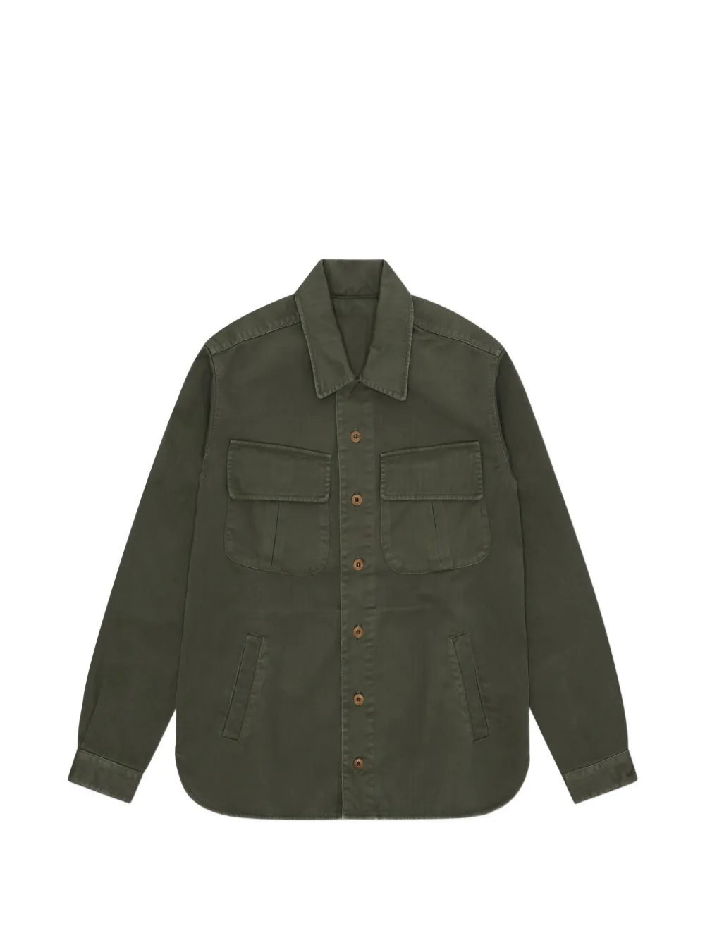 Fortela Meckongt front-pockets overshirt - Verde