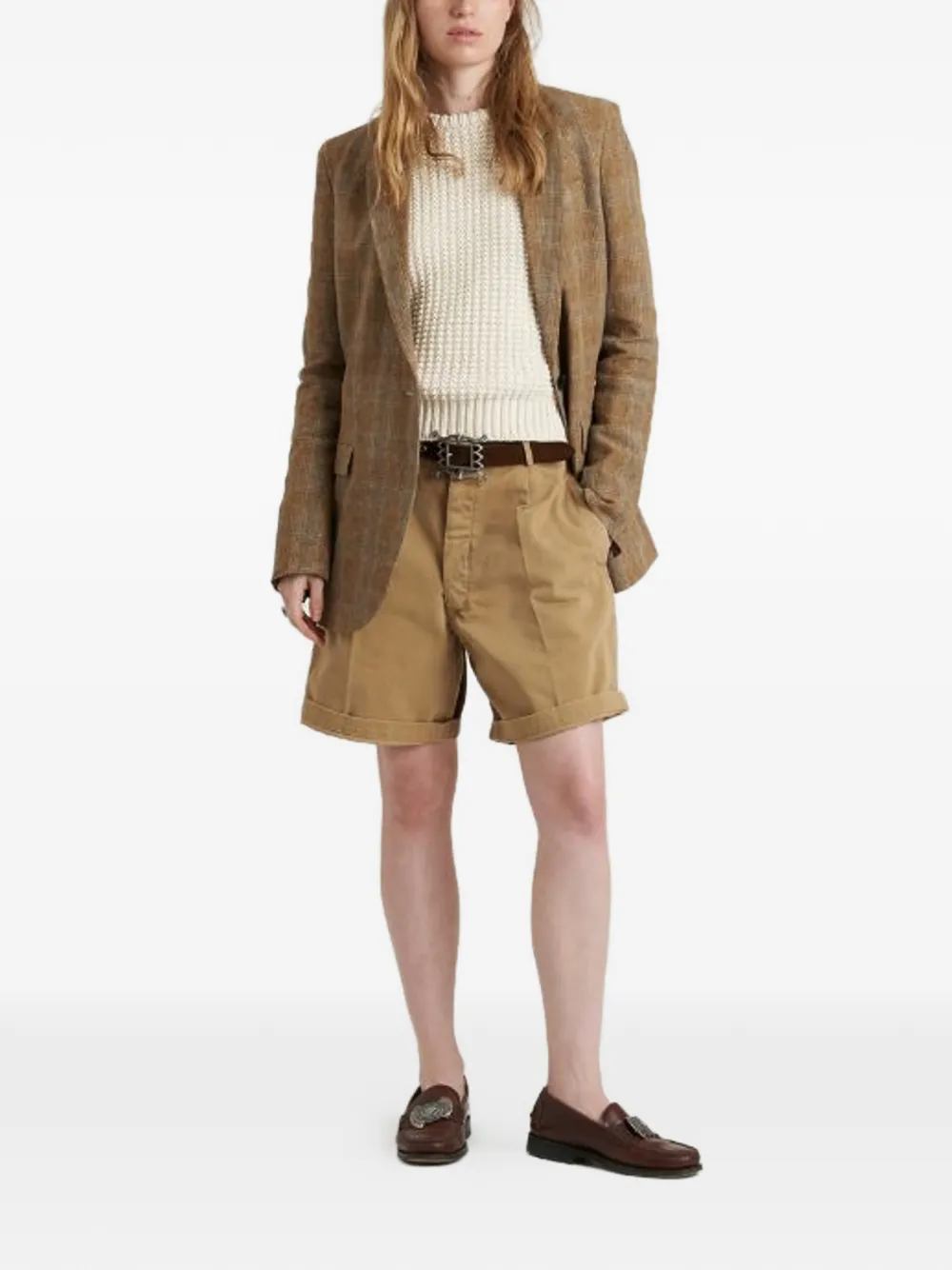  Fortela Bella Checked Blazer - Brown 