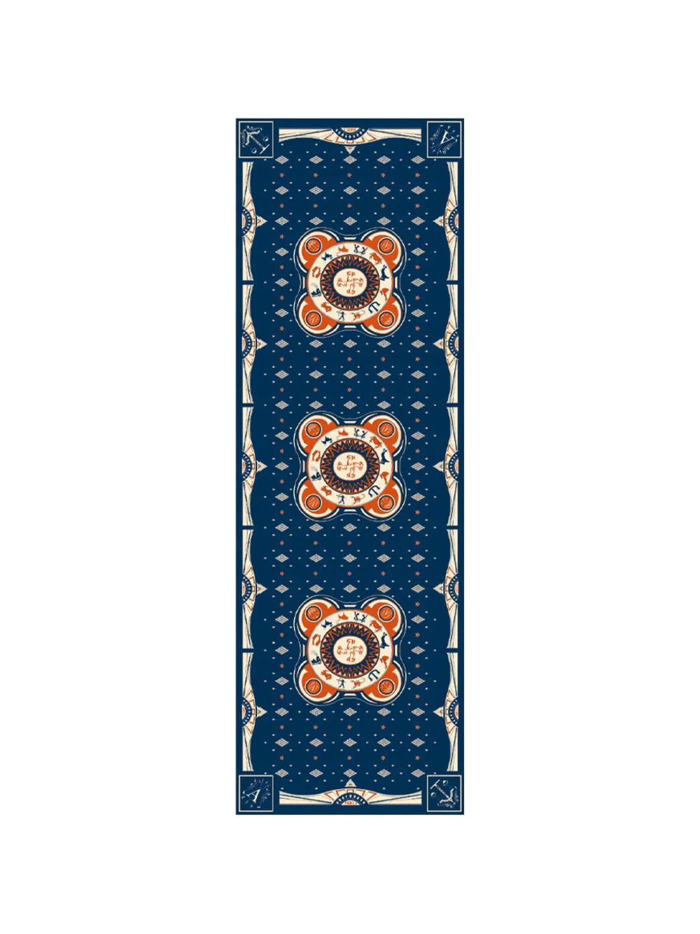 Fortela zodiac-print scarf - Blu