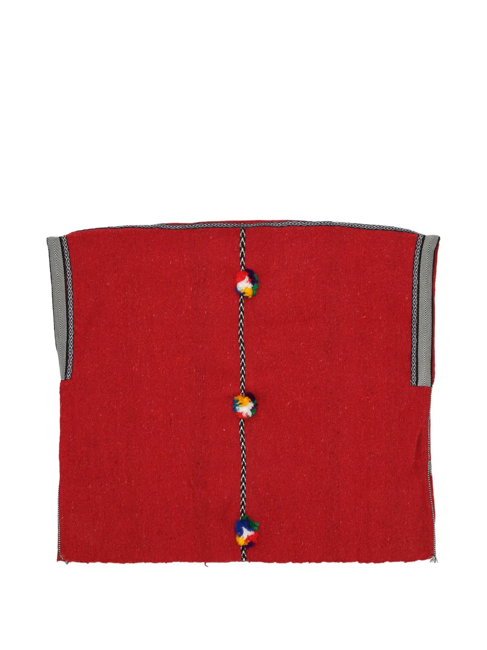 Fortela Veruska pompom-embellished poncho - Rot