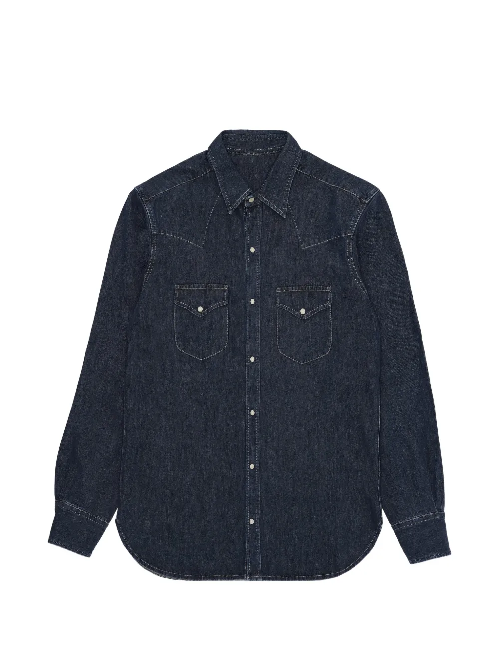 Fortela front-pockets denim shirt - Blu