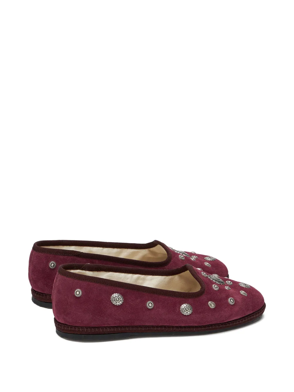 Fortela Frutate Friulane suède loafers met studs Rood