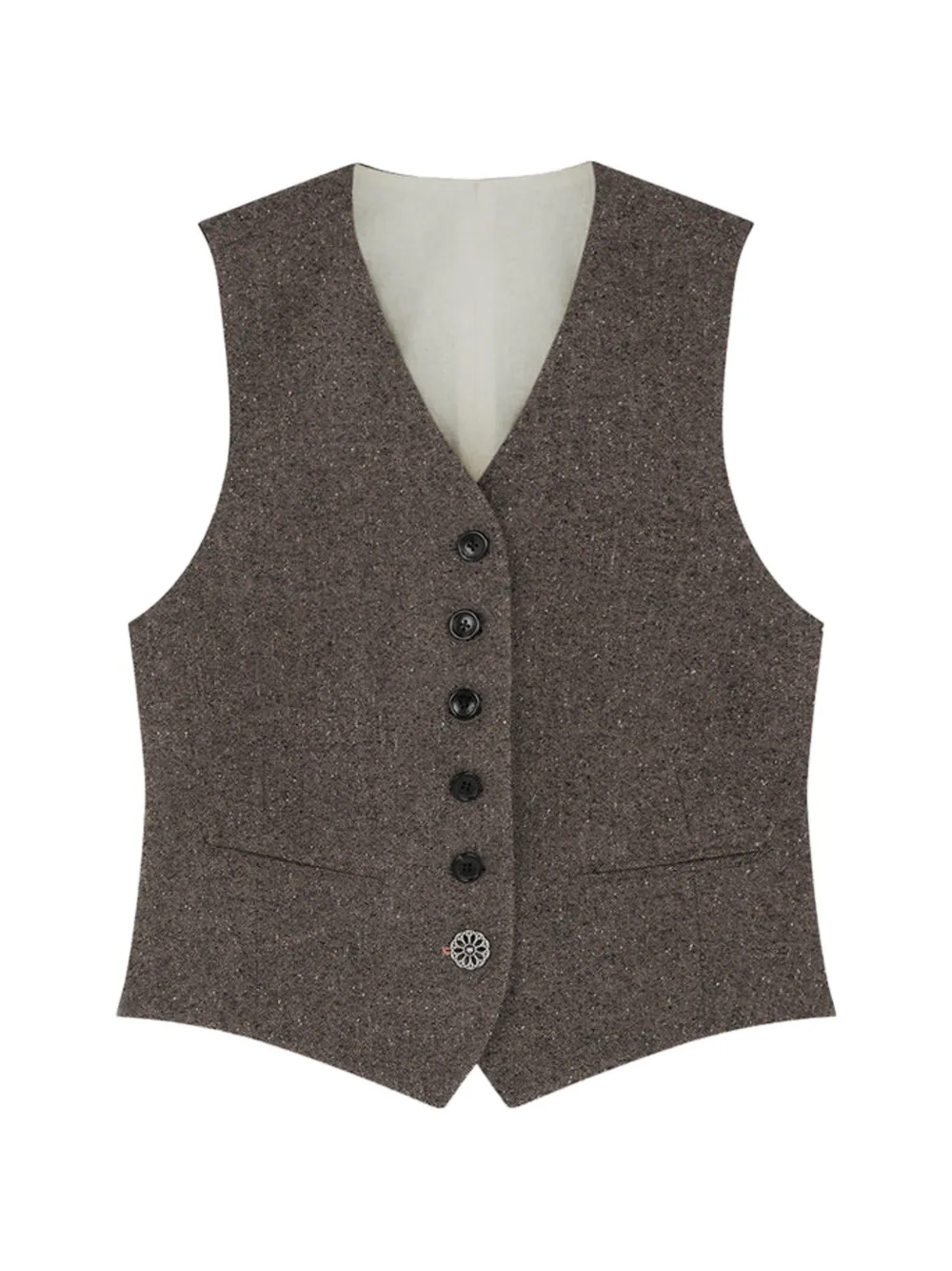 Fortela Demi single-breasted vest - Marrone
