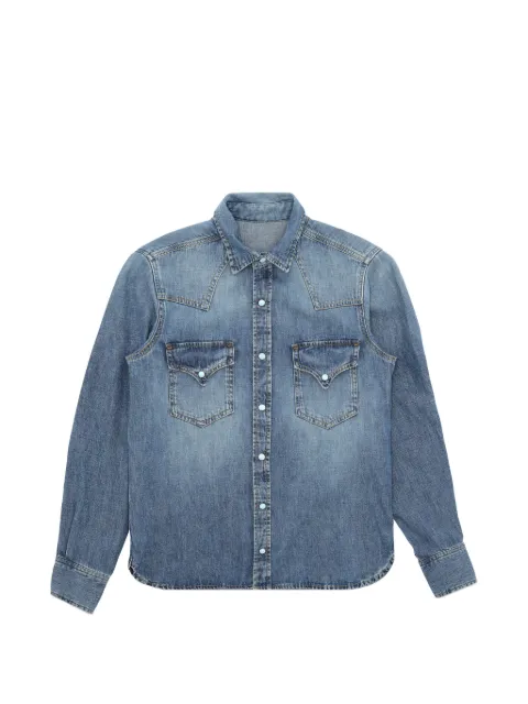 Fortela camisa de mezclilla con bolsillos y solapa