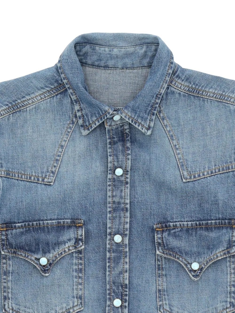  Fortela Flap-pocket Denim Shirt - Blue 