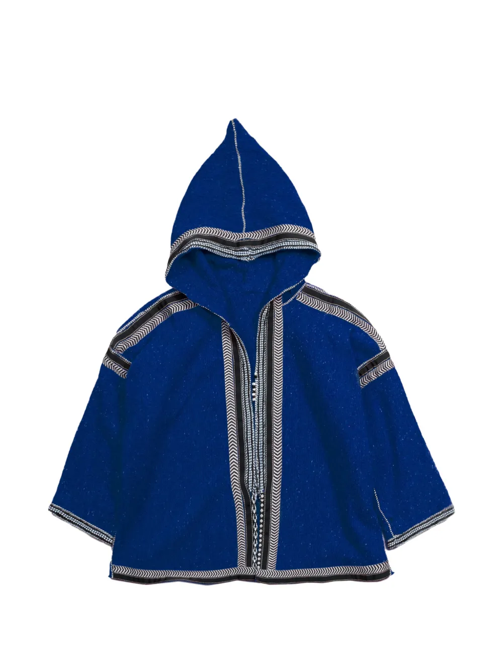 Fortela hooded embellished poncho - Blau