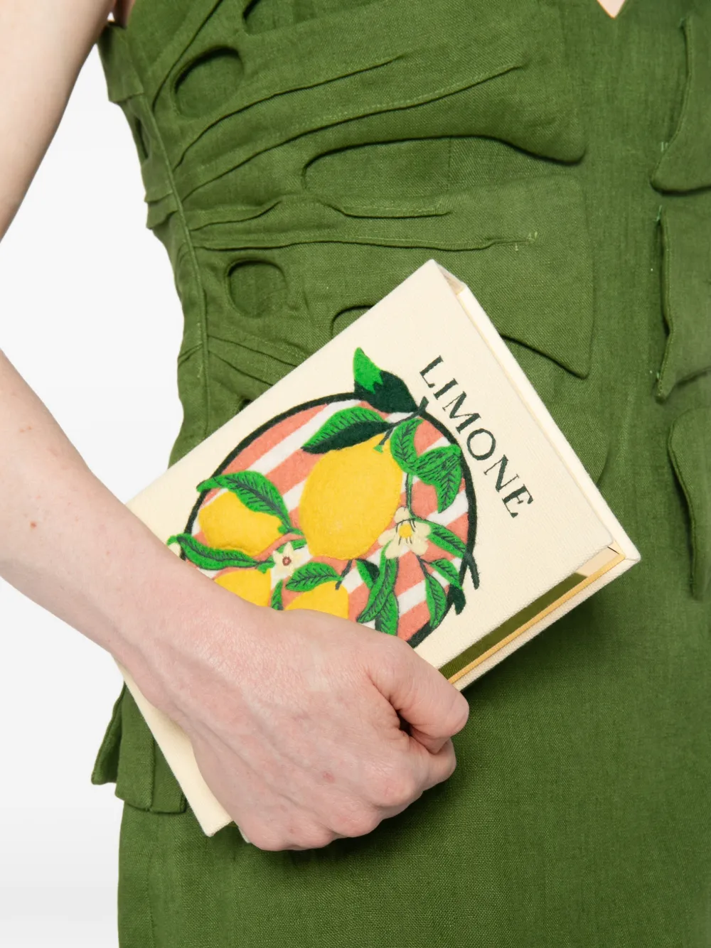 Olympia Le-Tan Aroma D'Italia Embroidered Clutch Bag | Neutrals