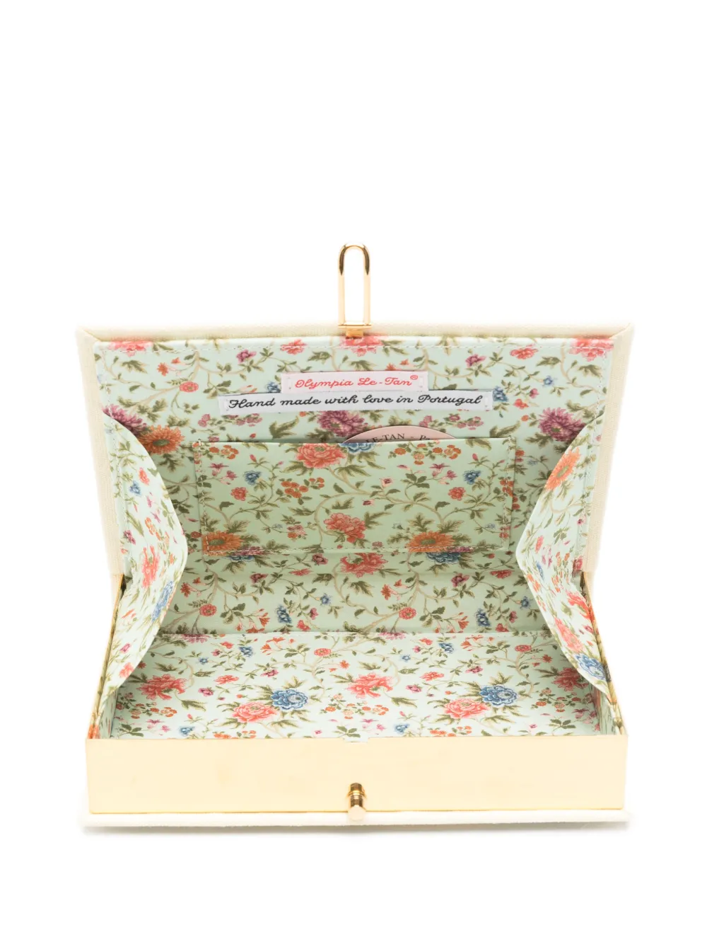 Olympia Le-Tan Aroma D'Italia Embroidered Clutch Bag | Neutrals
