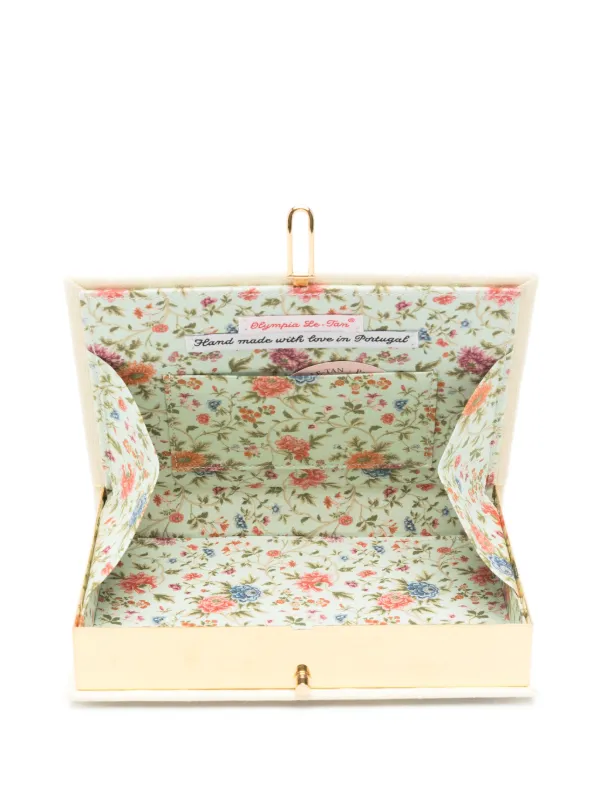 Olympia Le-Tan Aroma D'Italia Embroidered Clutch Bag | Neutrals