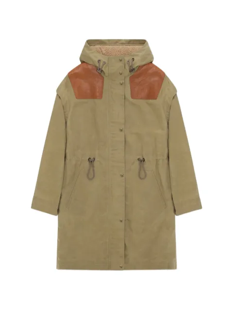 Fortela Faith leather-inserts parka coat