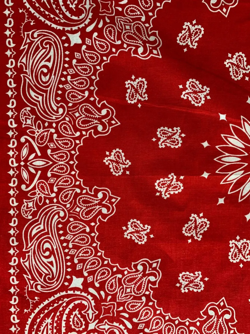 Fortela Japanese bandana met paisley-print Rood