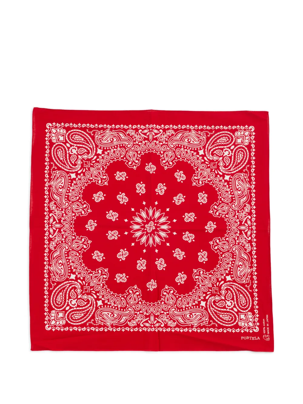 Fortela Japanese paisley-pattern bandana - Rosso
