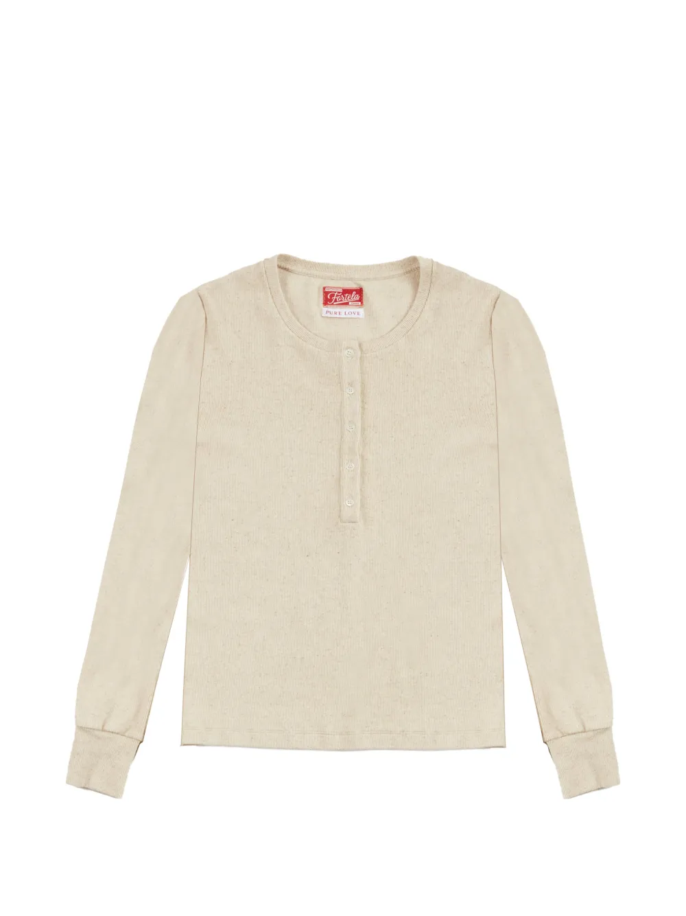 Fortela serafino neckline T-shirt - Toni neutri