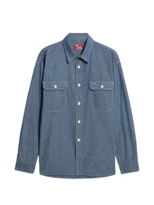Brunello Cucinelli Buttoned front-pocket Shirt | Blue | FARFETCH