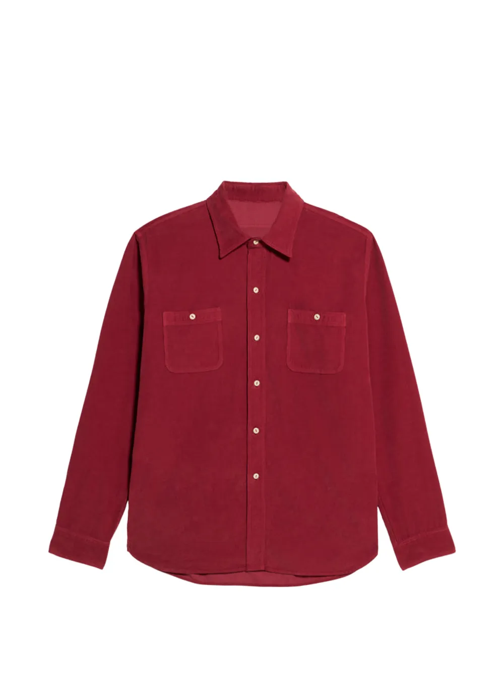 Fortela Work patch-pocket corduroy shirt - Rosso