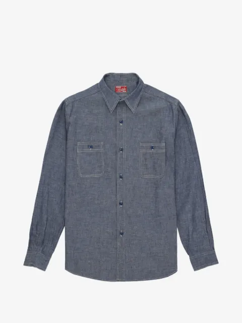 Fortela chemise en chambray Otero à poche plaquée