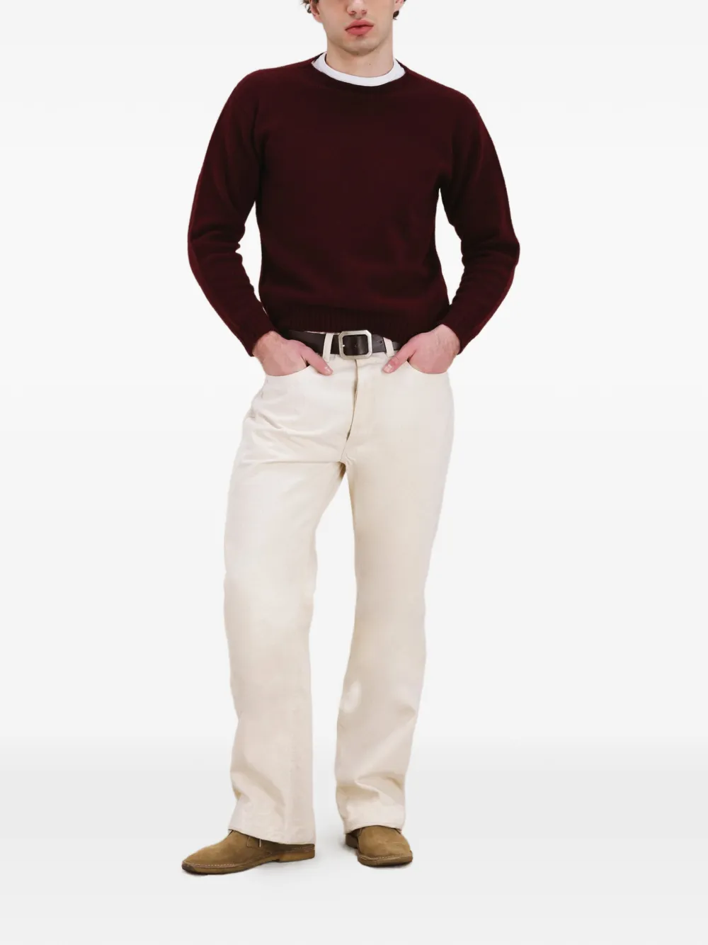  Fortela 933 Barney Copper-rivets Stitching Jeans - Neutrals 