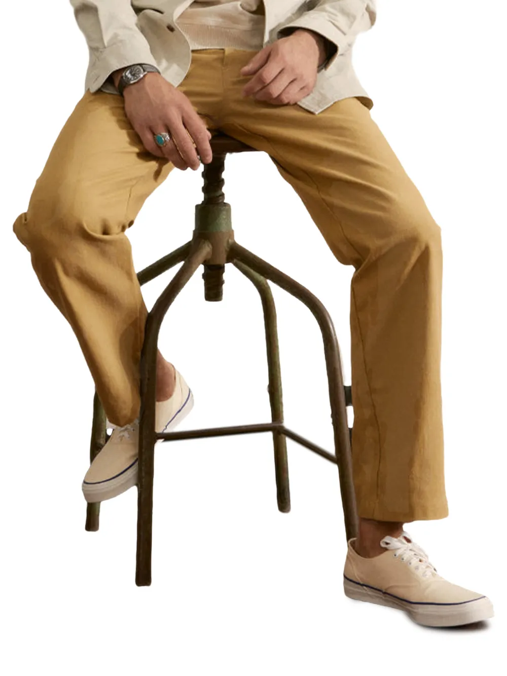 beige trousers