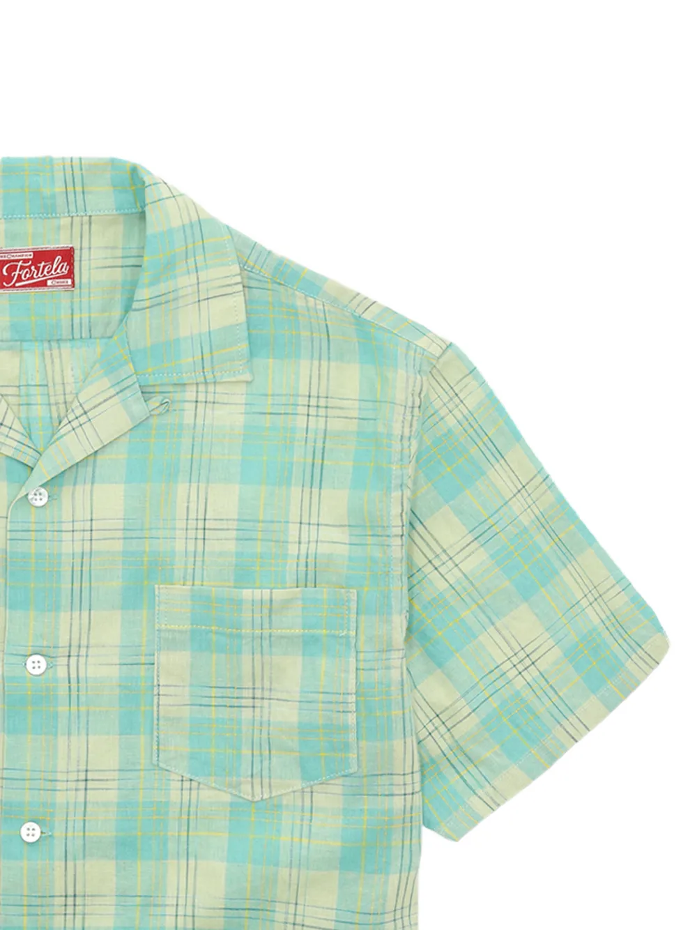  Fortela Check-pattern Patch-pocket Shirt - Green 