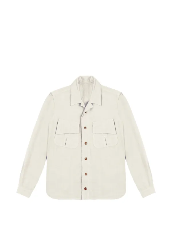 Fortela Meckongt Flap-pocket Shirt in Neutrals