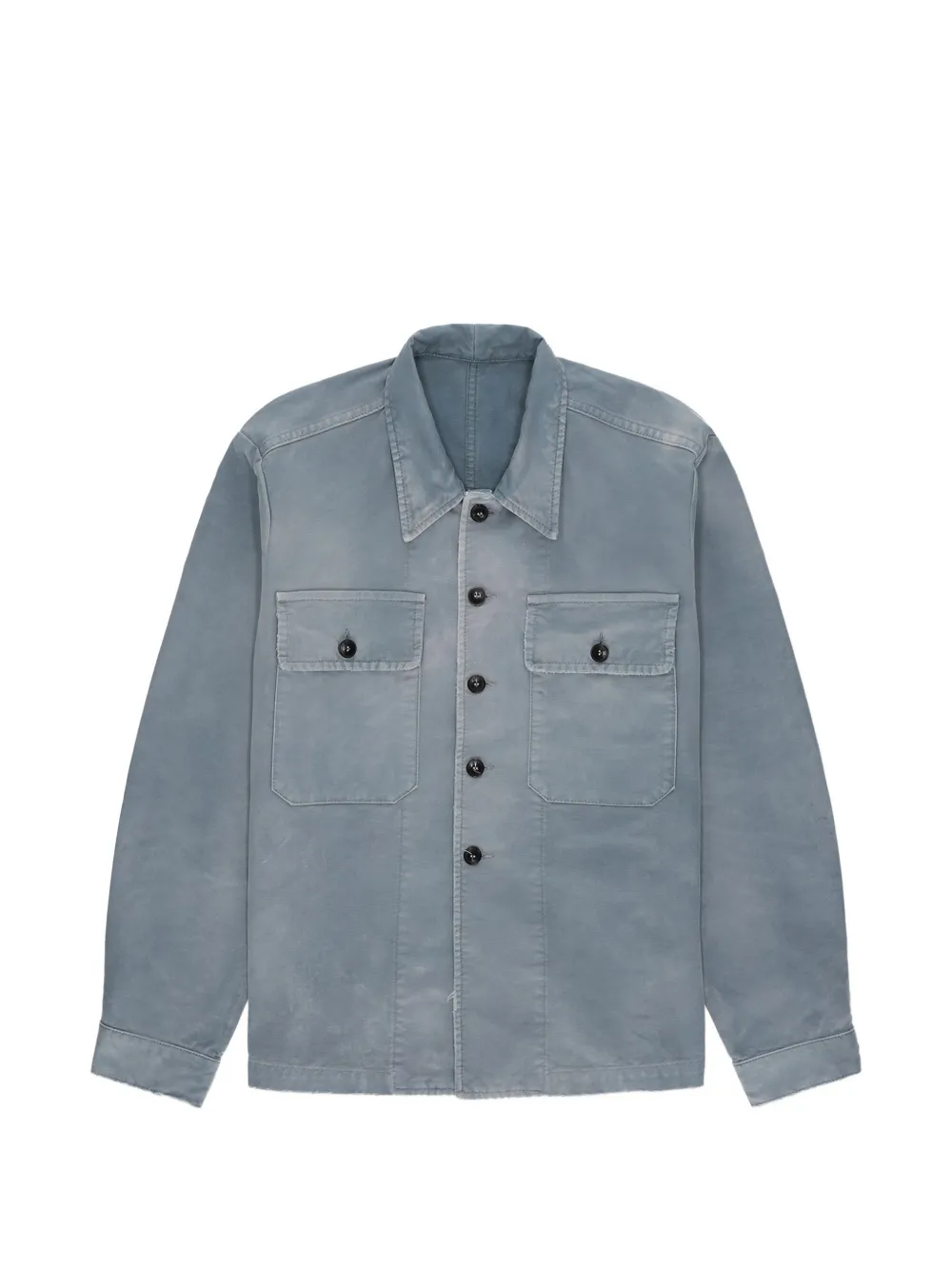Fortela front-pockets buttoned shirt - Blu