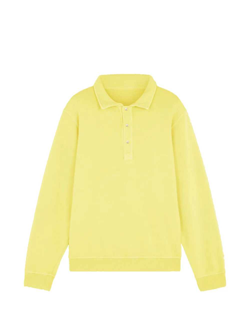 Fortela Hunting three-button long-sleeve polo shirt - Giallo
