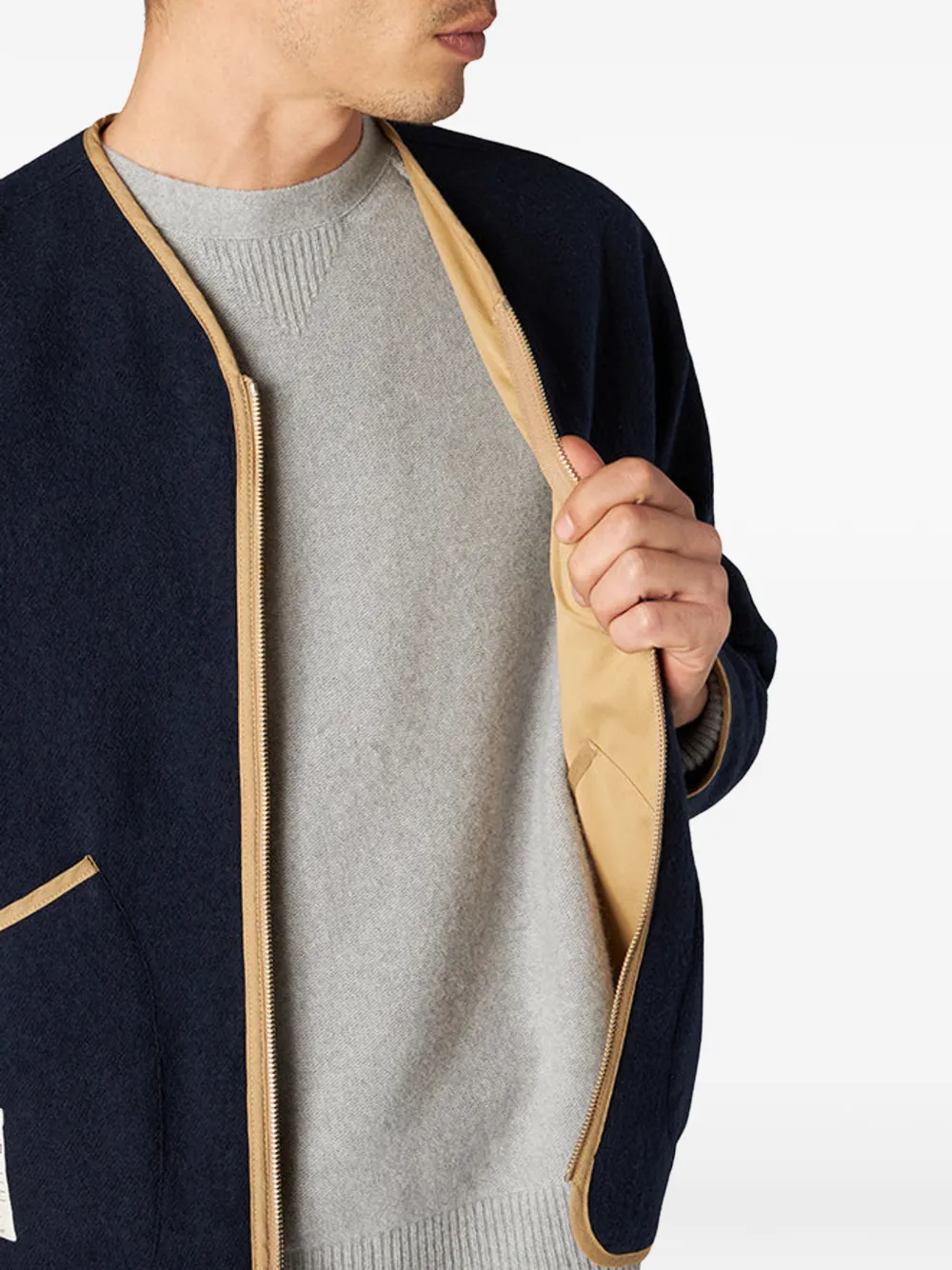  Fortela Sherpa Reversible Zip Jacket - Neutrals 