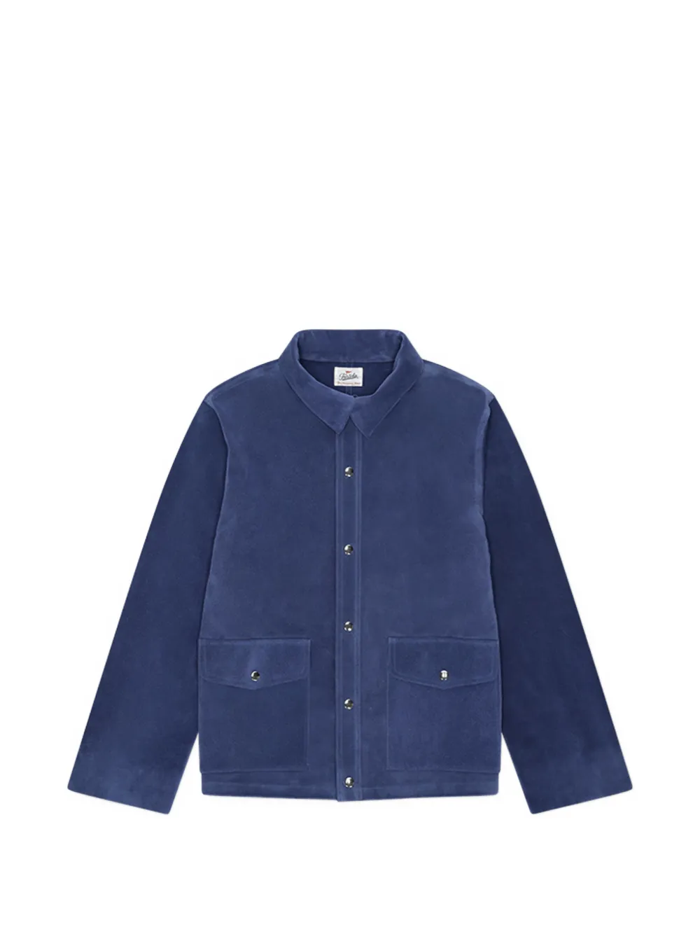 Fortela patch pocket leather jacket - Blu