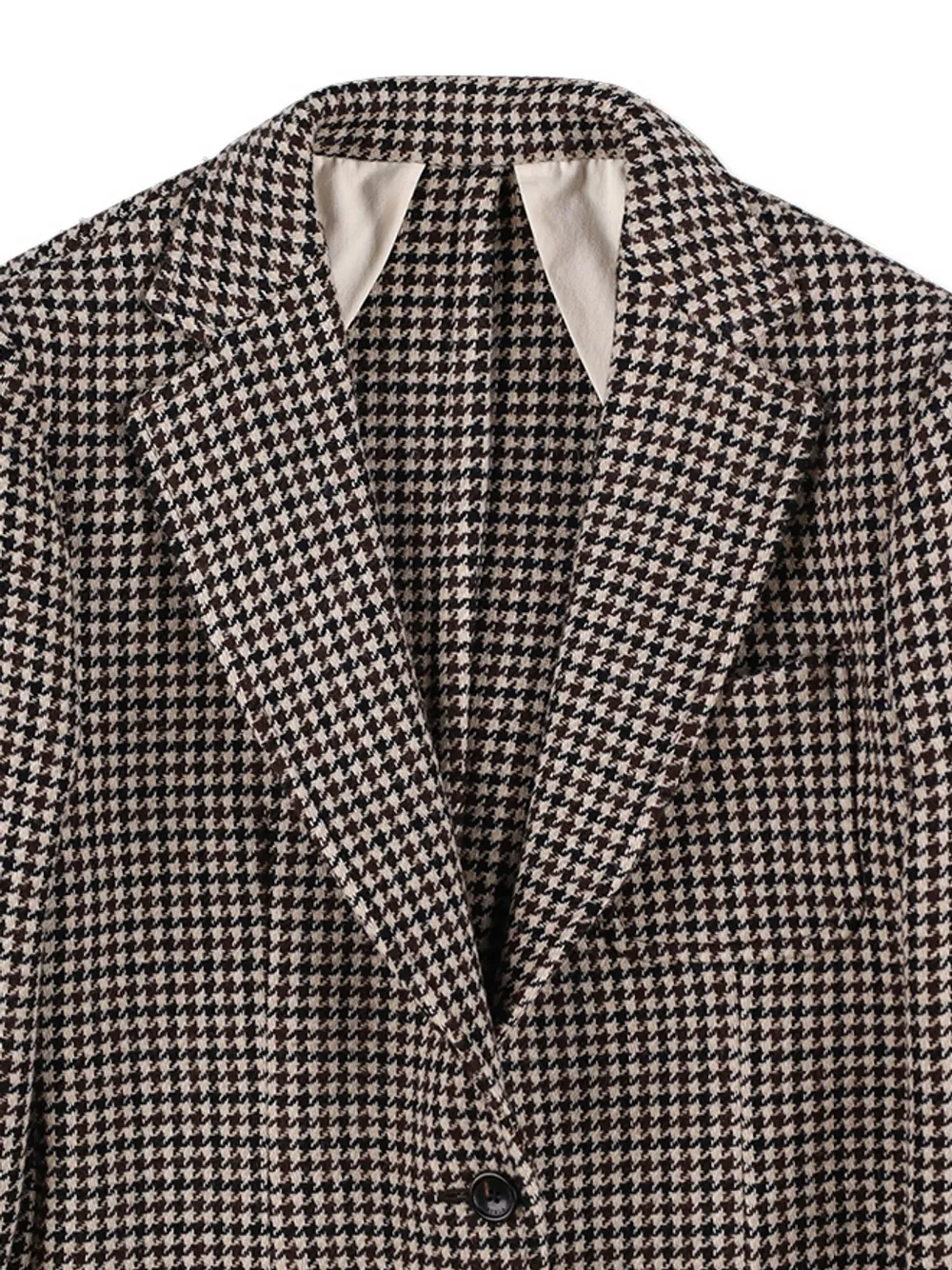 Benjamin Houndstooth-Pattern Single-Breasted Blazer