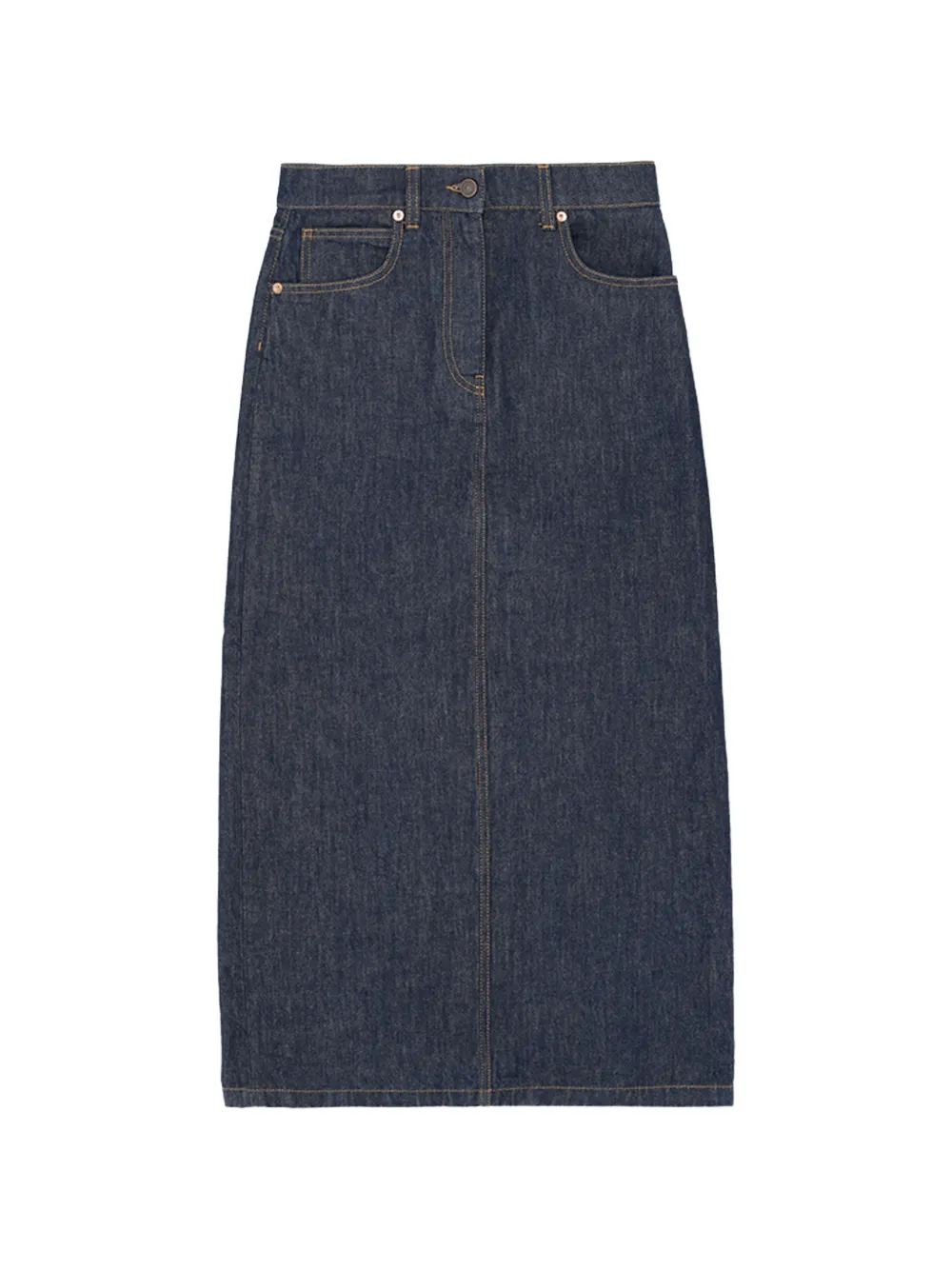 Fortela denim slit maxi skirt - Blu