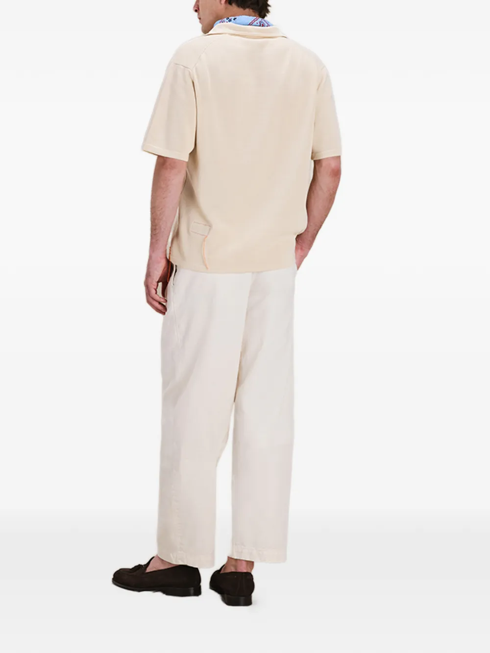 Fortela Front-pleated Trousers in White, view 3