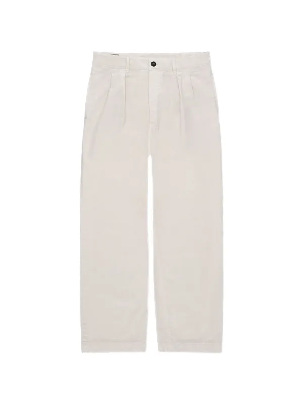 Fortela Front-pleated Trousers in White