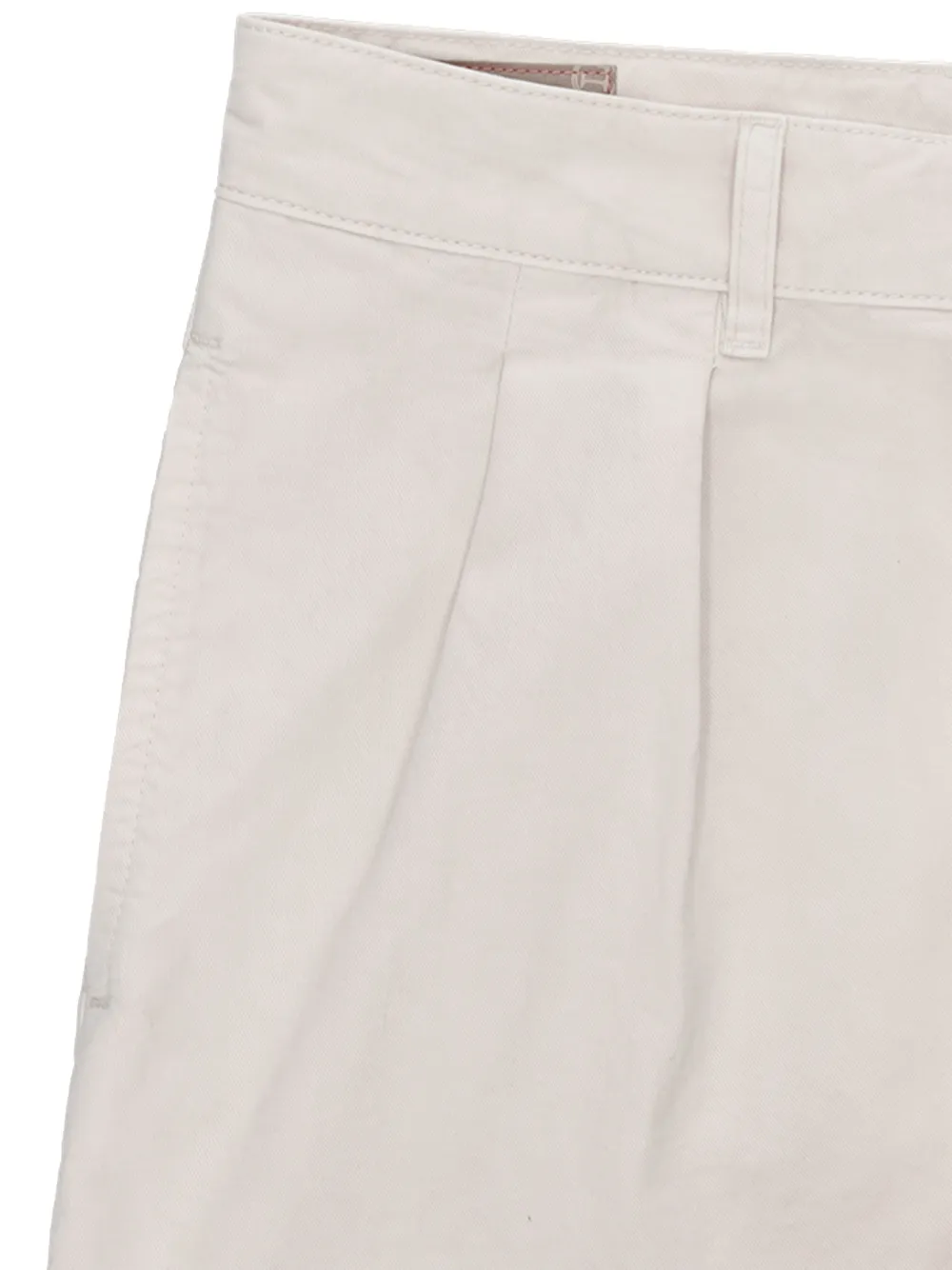Fortela Front-pleated Trousers in White, view 5