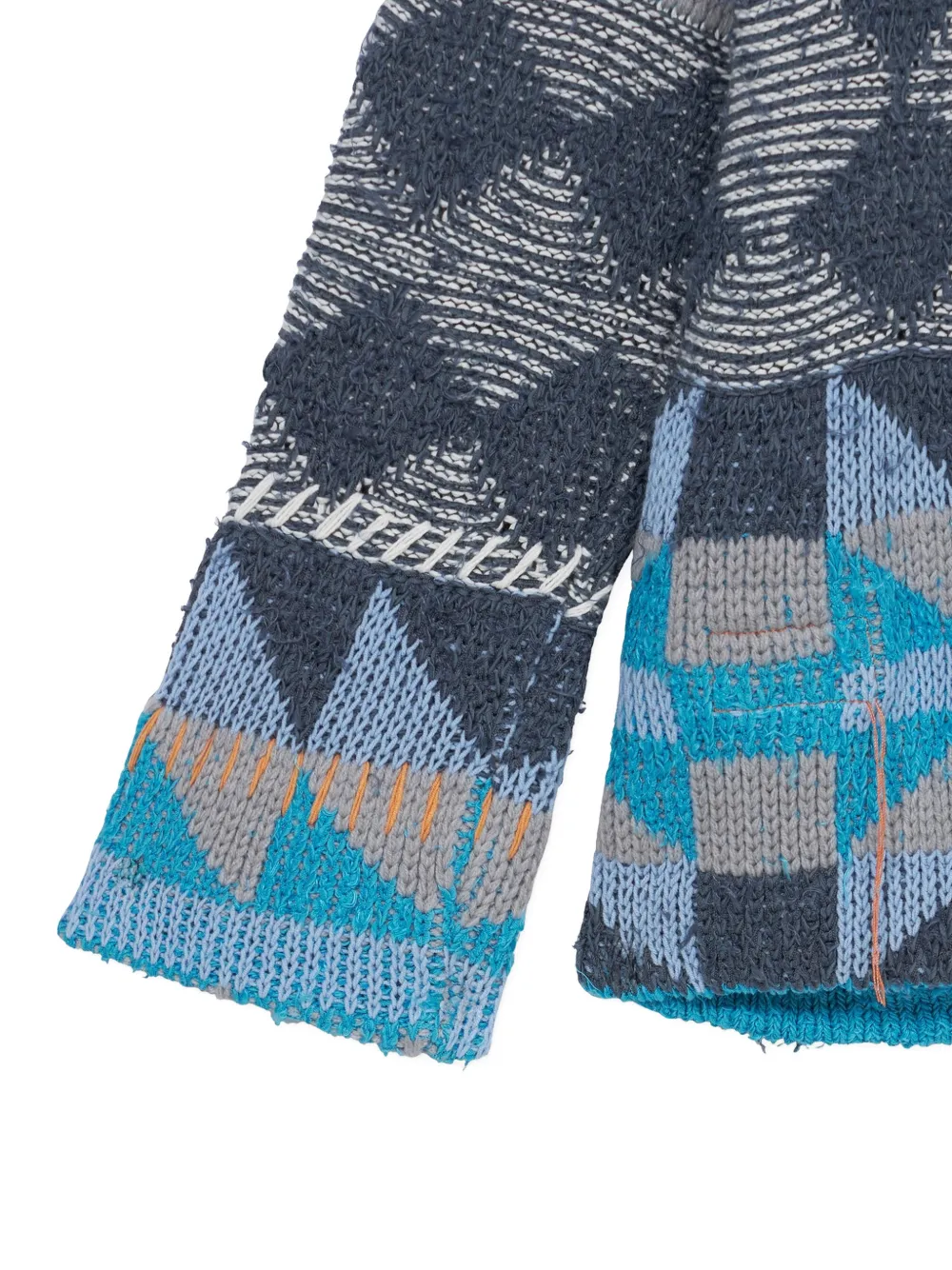  Fortela Hoppy Crochet Fringed Cardigan - Blue 