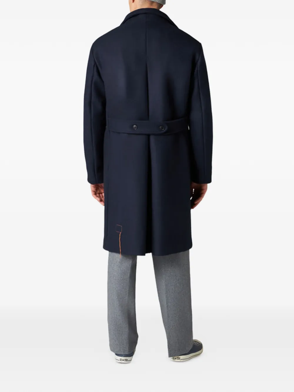 Fortela Serwilliam jas met dubbele rij knopen en klepzak Blauw