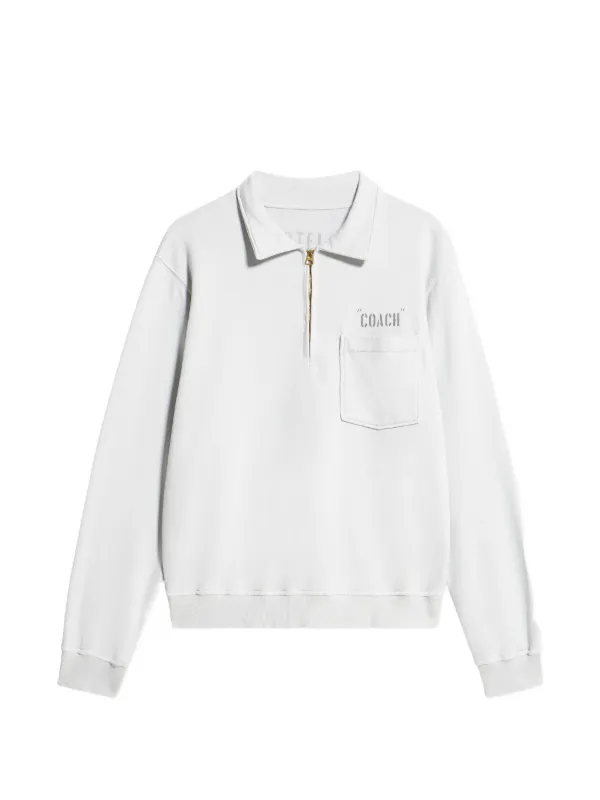 Fortela Yalepcoach Zip Pocket Sweatshirt in Grey