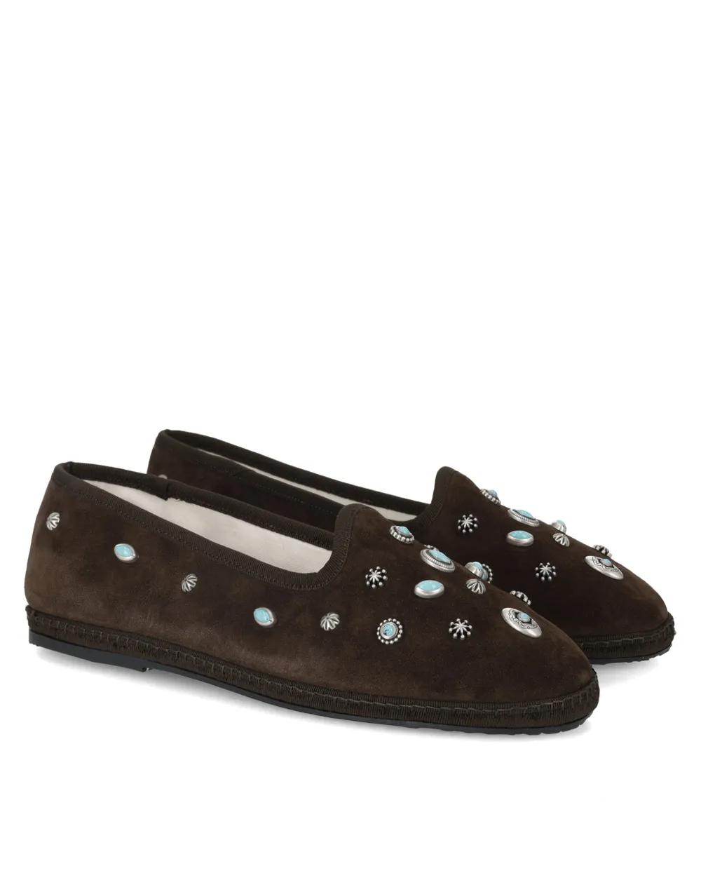Fortela Frutate Suede Ballet Flats in Brown, view 2