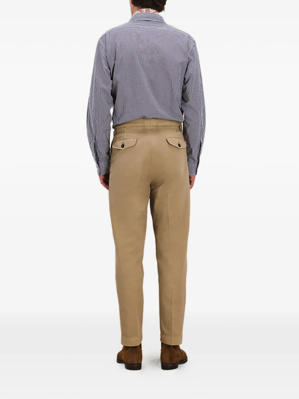  Fortela Oklahoma Front-pleated Waist-adjuster Trousers - Neutrals 