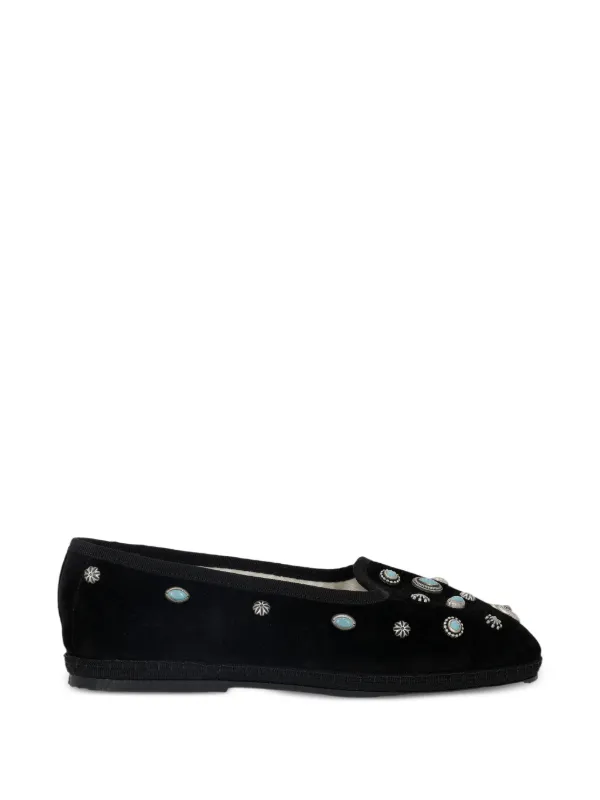 Fortela Frutate Suede Ballet Flats in Black