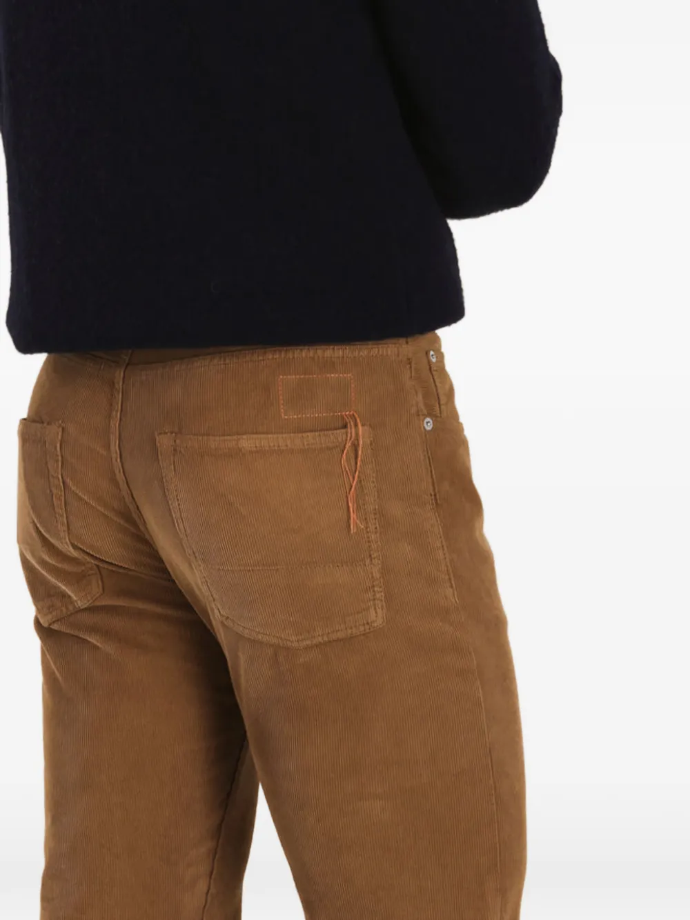 Fortela Ribfluwelen broek met vijf zakken Bruin