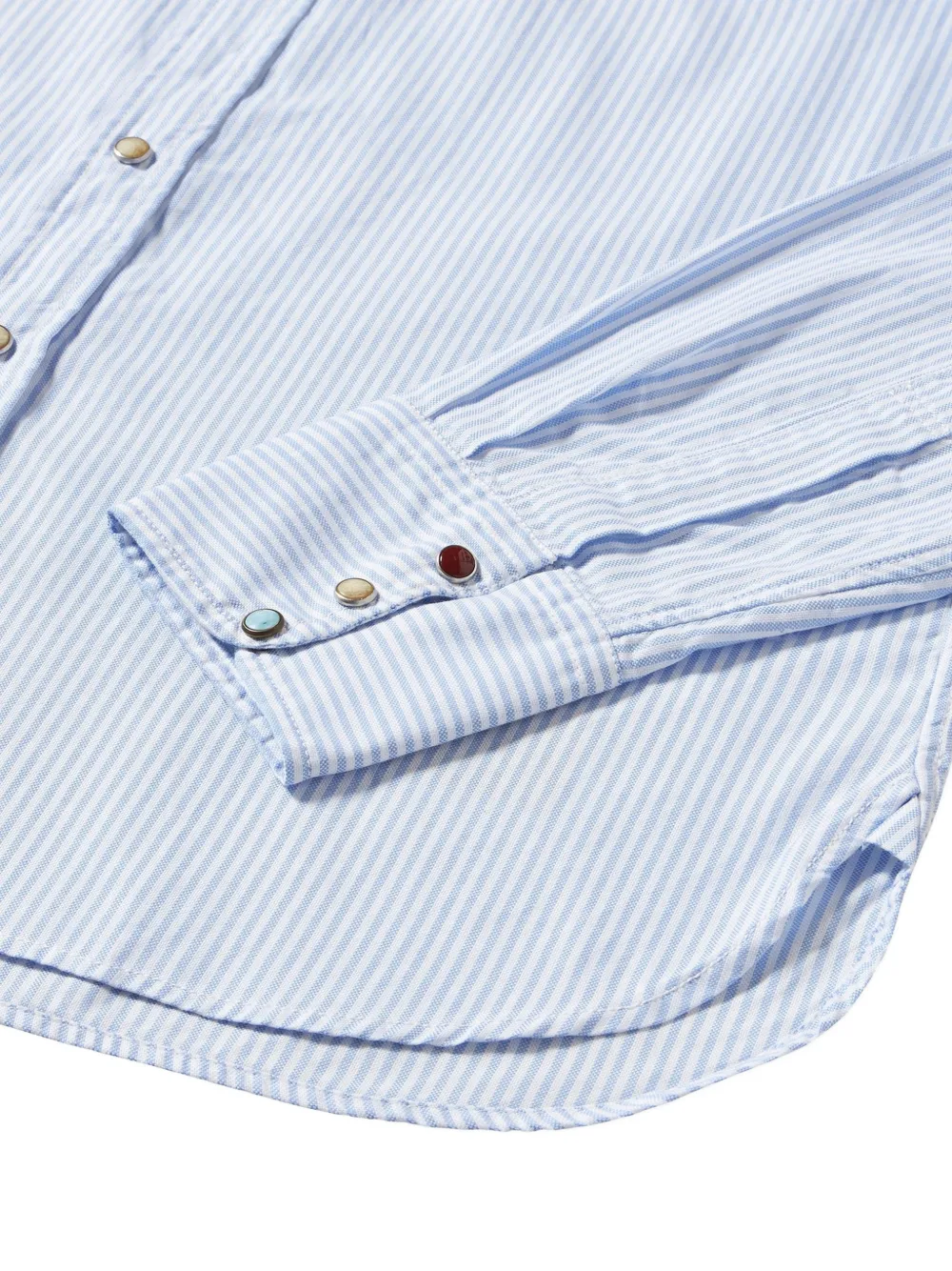  Fortela Striped Patch-pockets Shirt - Blue 