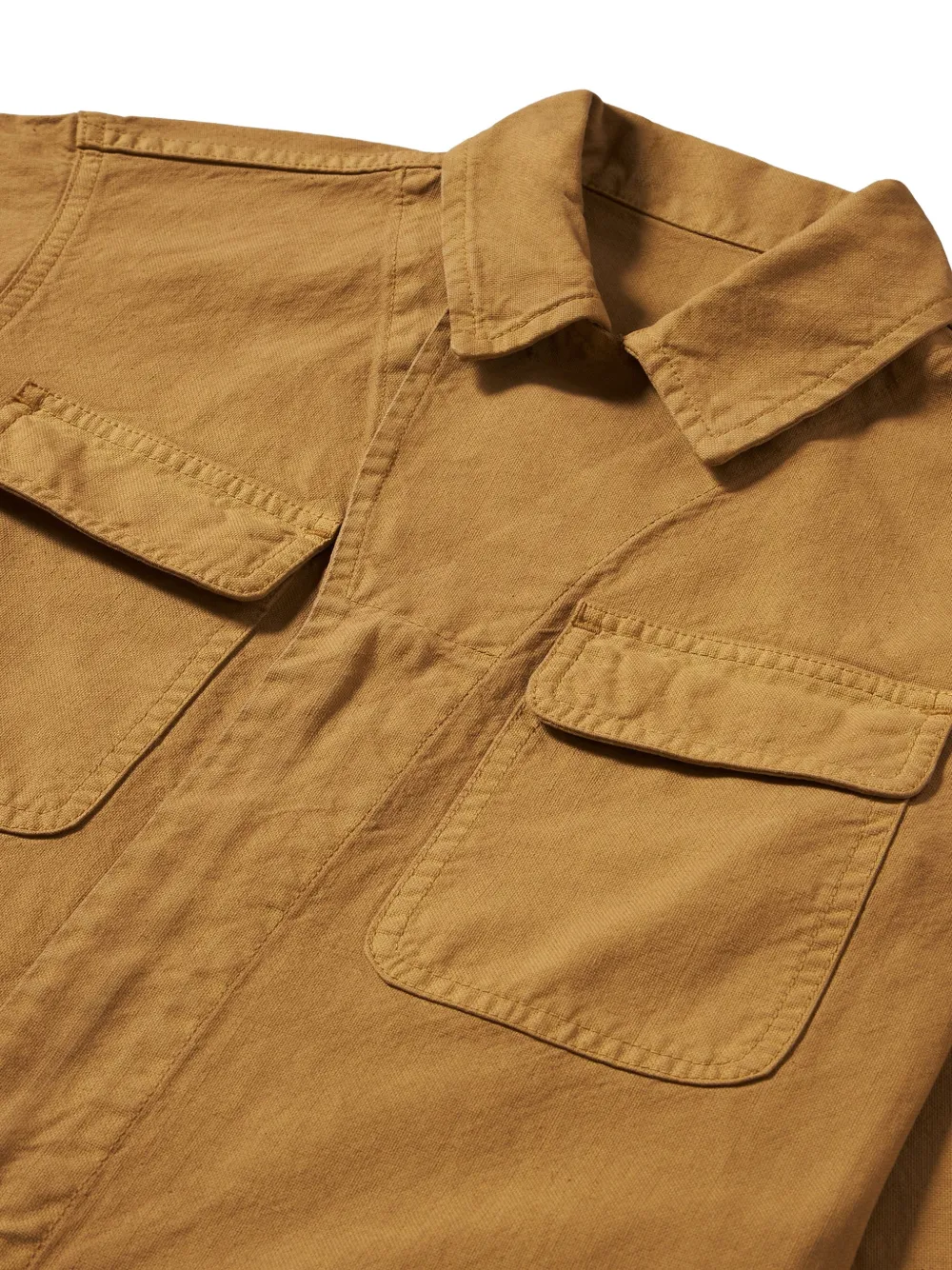 Fortela Vania jumpsuit met klepzak en lange mouwen Bruin