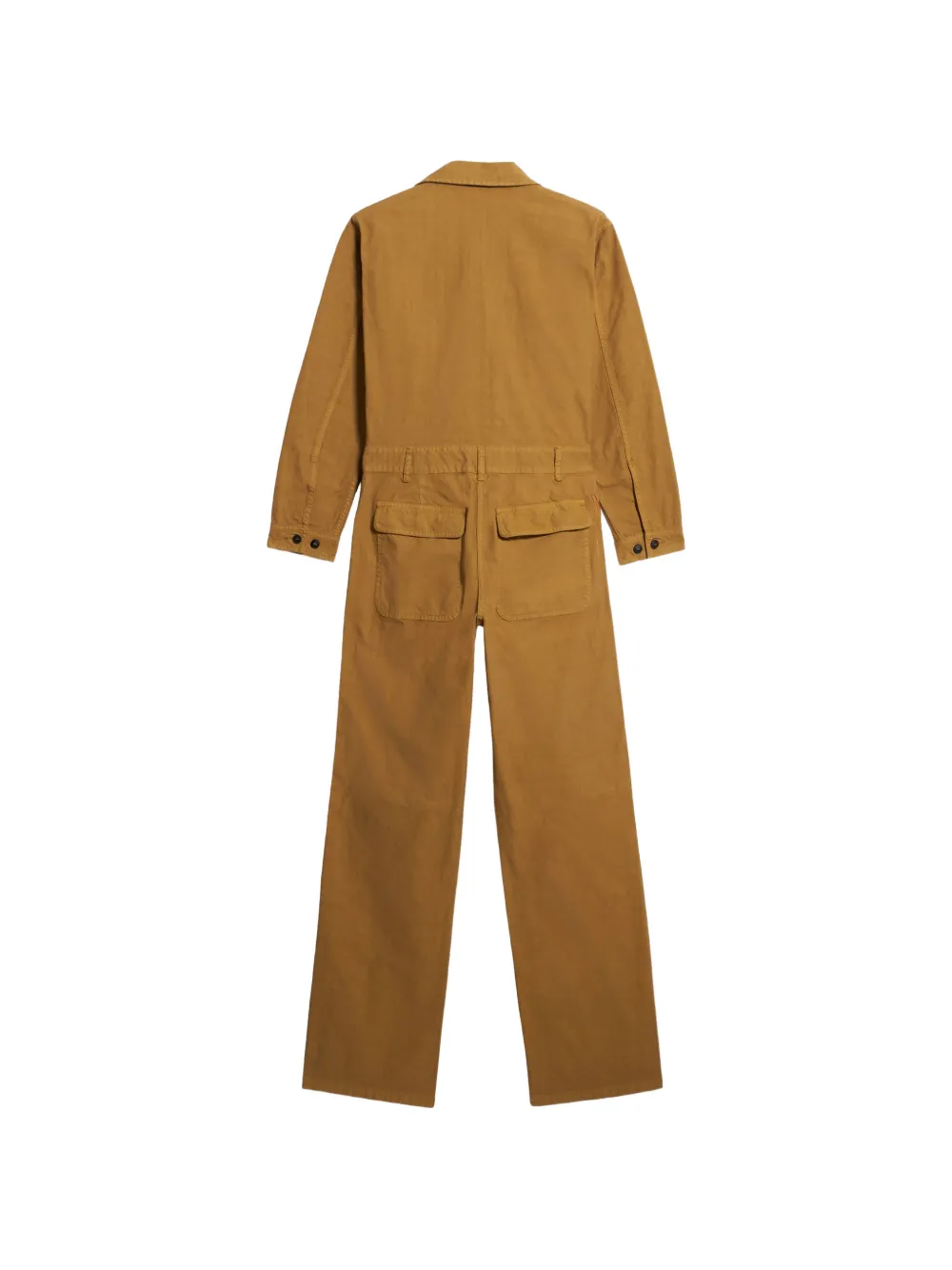 Fortela Vania jumpsuit met klepzak en lange mouwen Bruin