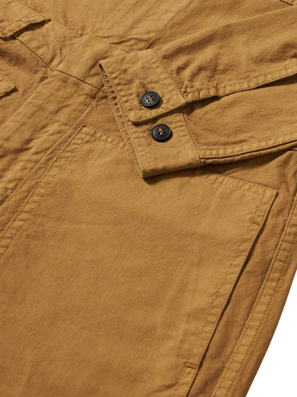 Fortela Vania jumpsuit met klepzak en lange mouwen Bruin