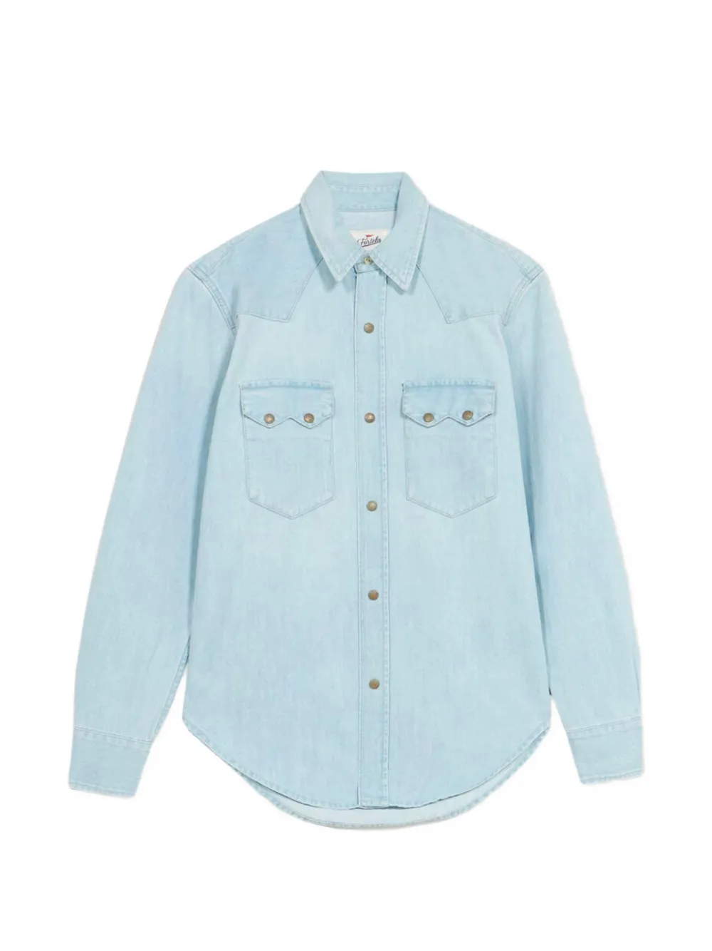 Fortela chest-pocket denim shirt - Blu