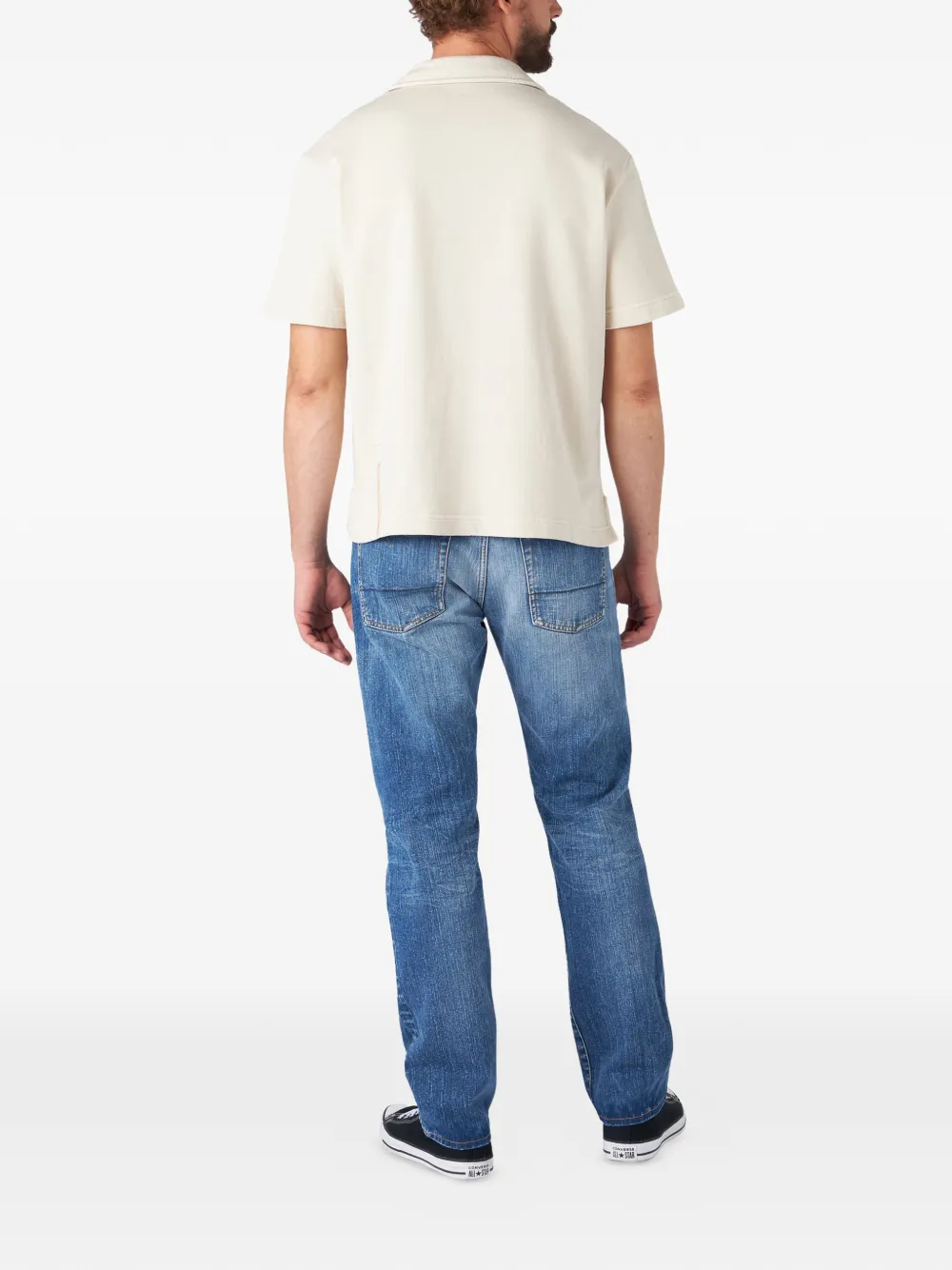 Fortela Grand T-shirt met V-hals Beige