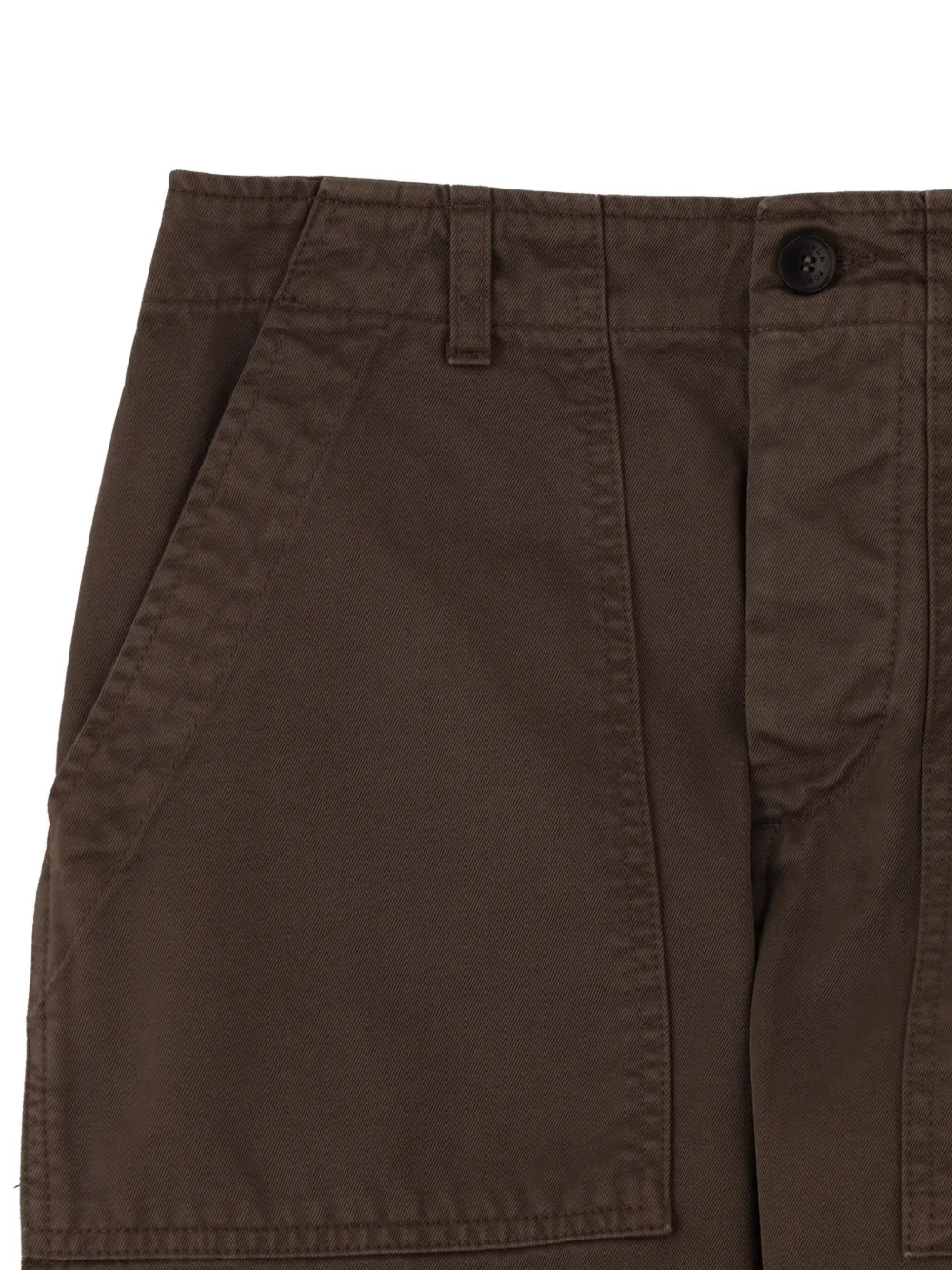 Fortela Fatigue Patch-pockets Trousers in Brown, view 4