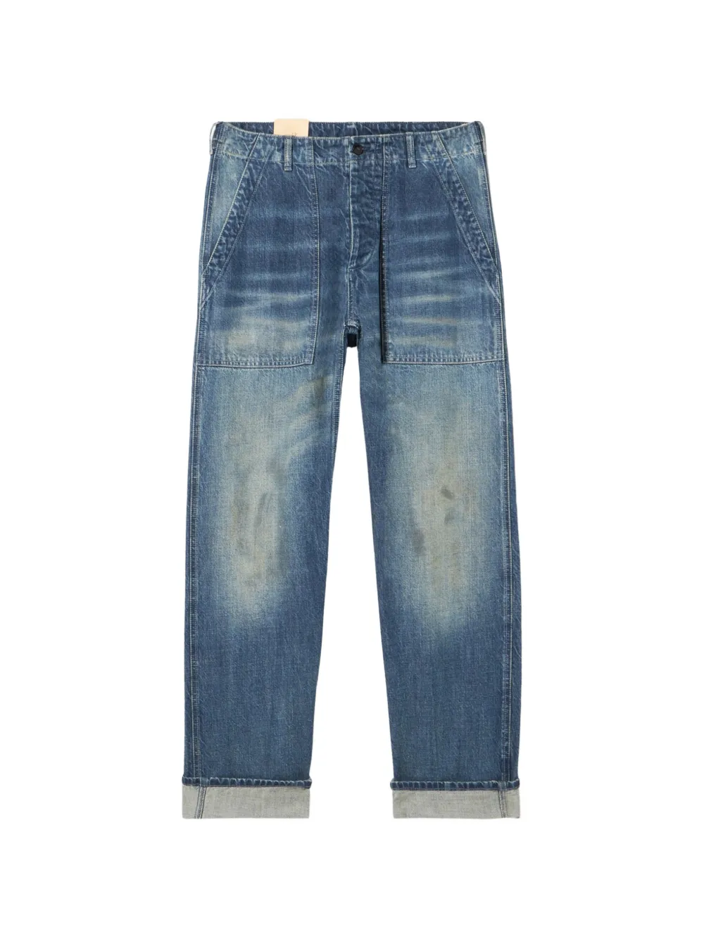 Fortela fatigue pocket wash denim jeans - Blu
