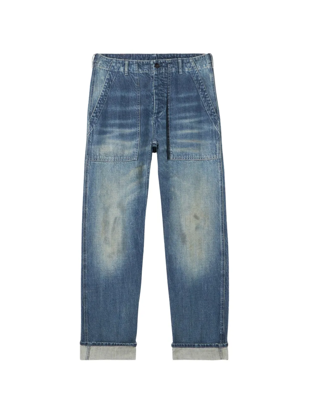 Fortela fatigue pocket wash denim jeans - Blu