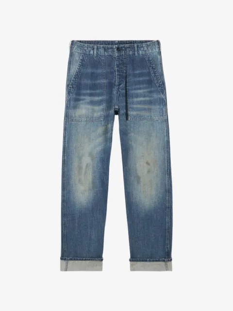 Fortela fatigue pocket wash denim jeans